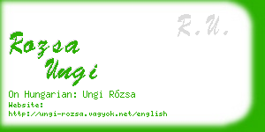 rozsa ungi business card