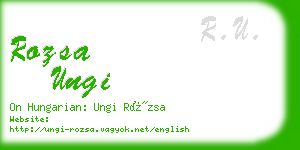 rozsa ungi business card